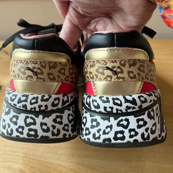 PUMA NOVA UNEXPECTEDMIXES SNEAKERS 9 ANIMAL PRINT BARBIECORE LEATHER OVERLAYS - Picture 7 of 13